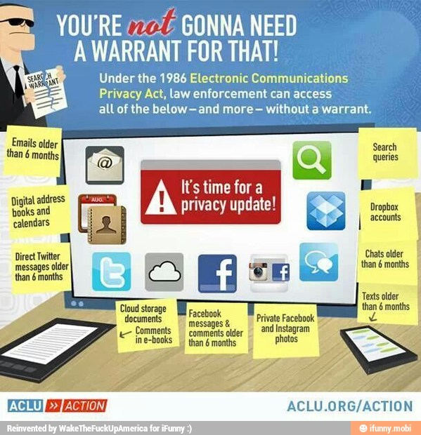 Y A WARRANT FOR THAT! Under the 1986 Electronic Communications Privacy