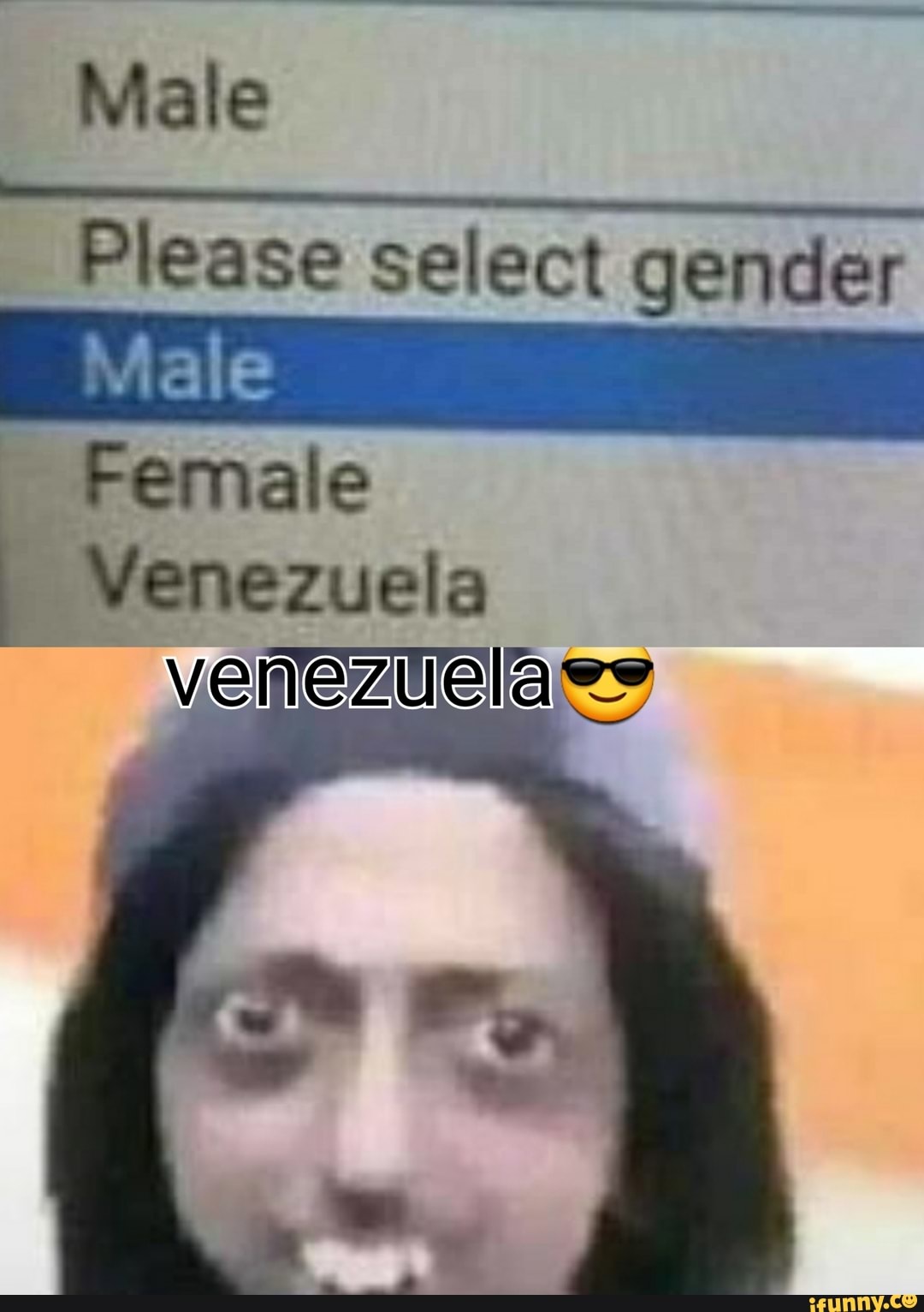 Male
Please select gender
Venezuela
Female
Veqemieia es