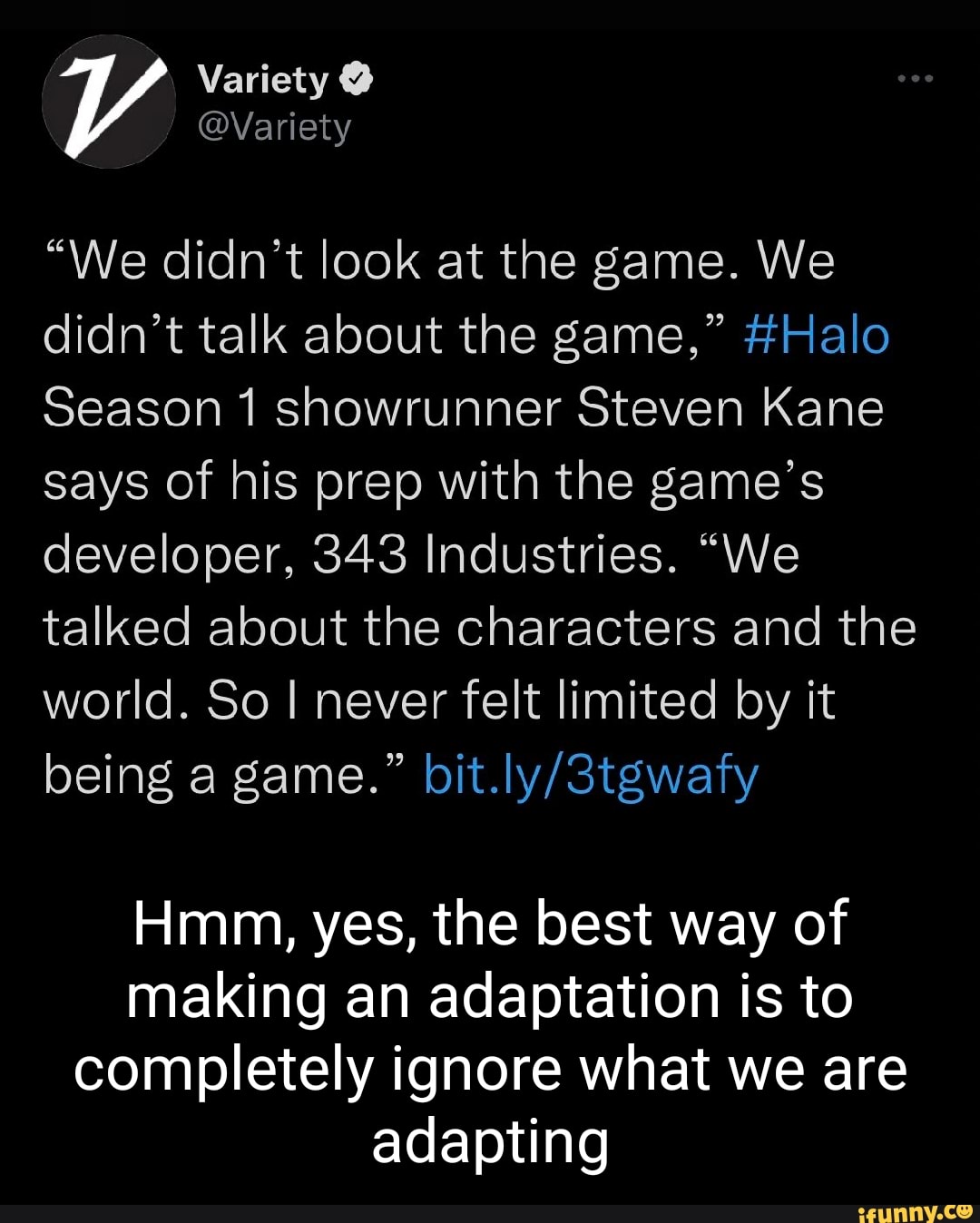 Variety on X: #Halo's Season 1 showrunner Steven Kane estimates he wrote  more than 265 drafts of the first nine episodes, balancing everything from  the production's needs to story notes from Steven