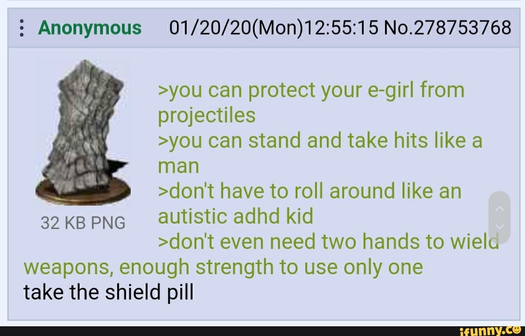 >you can protect your egirl from projectiles >you can stand and take