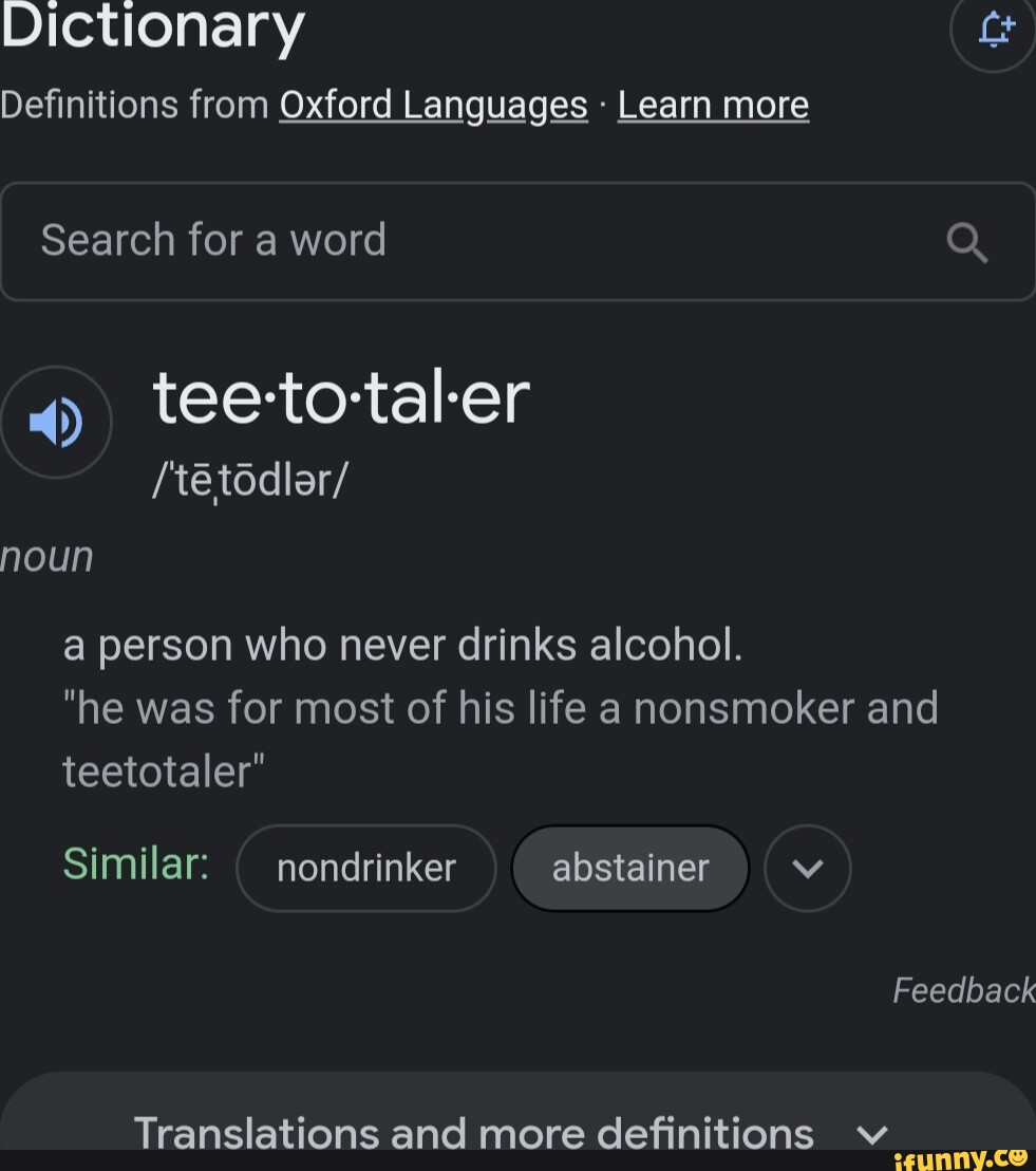 Teetotaler memes. Best Collection of funny Teetotaler pictures on iFunny