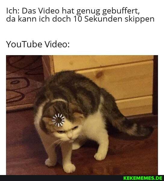 Ich: Das Video hat genug gebuffert, da kann ich doch 10 Sekunden skippen
YouTube Video:
