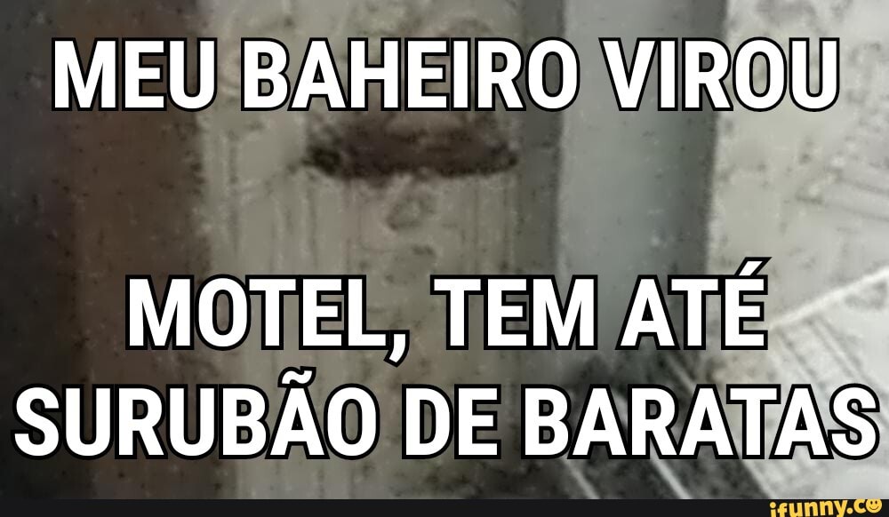 MEU BAHEIRO VIROU
MOTEL, TEM ATÉ SURUBÃO DE BARATAS