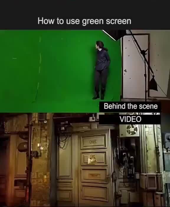 How to use green screen Behind the scene )