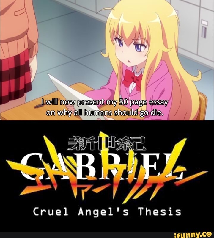 cruel angel thesis meme