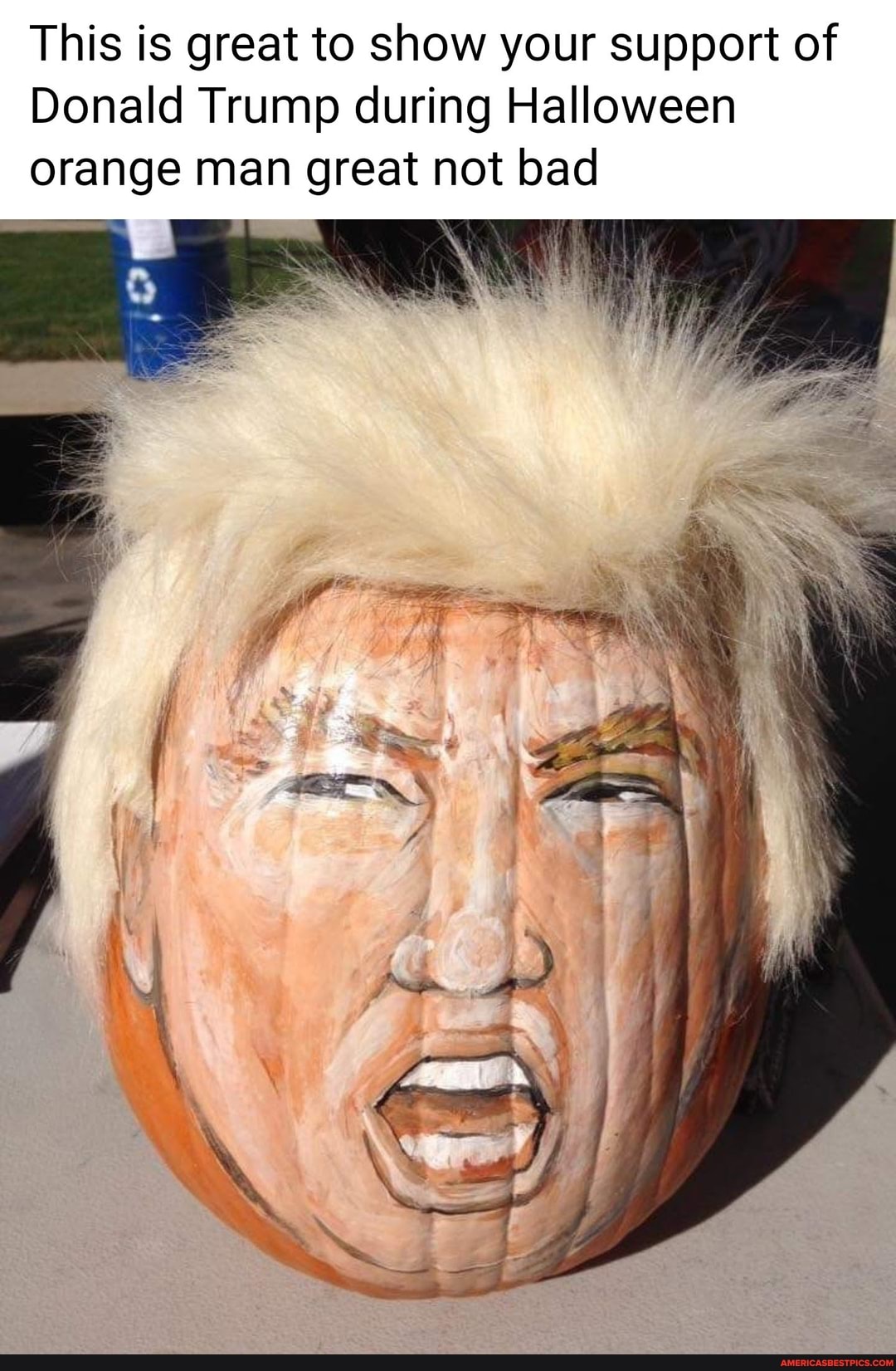 This is great to show your support of
Donald Trump during Halloween orange man great not bad