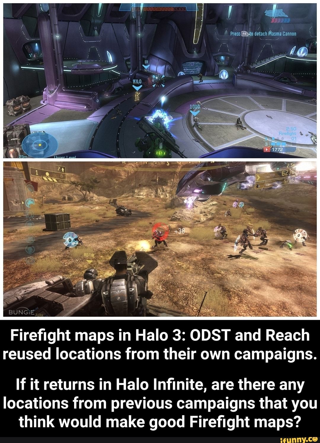 BUNGiE ES Firefight maps in Halo 3: ODST and Reach reused locations