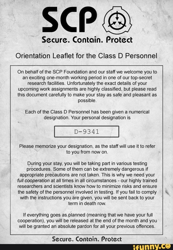 SCP Orientation
