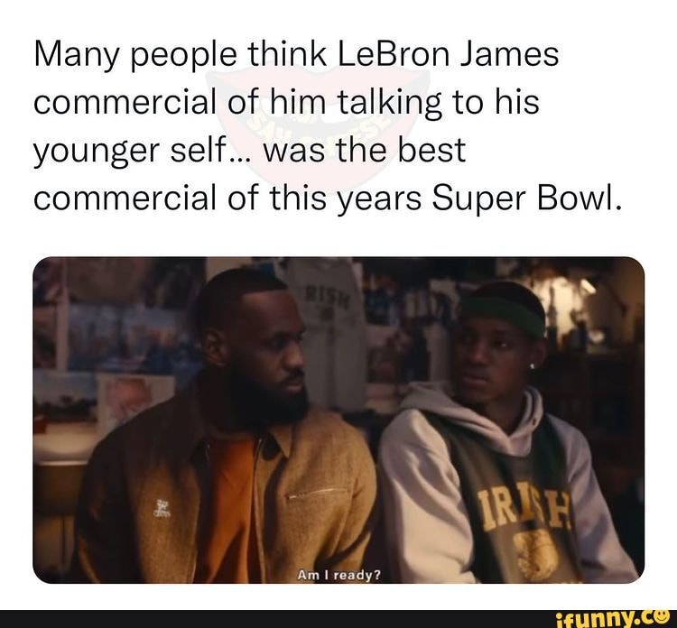 LeBron James talks to high school self in Super Bowl ad