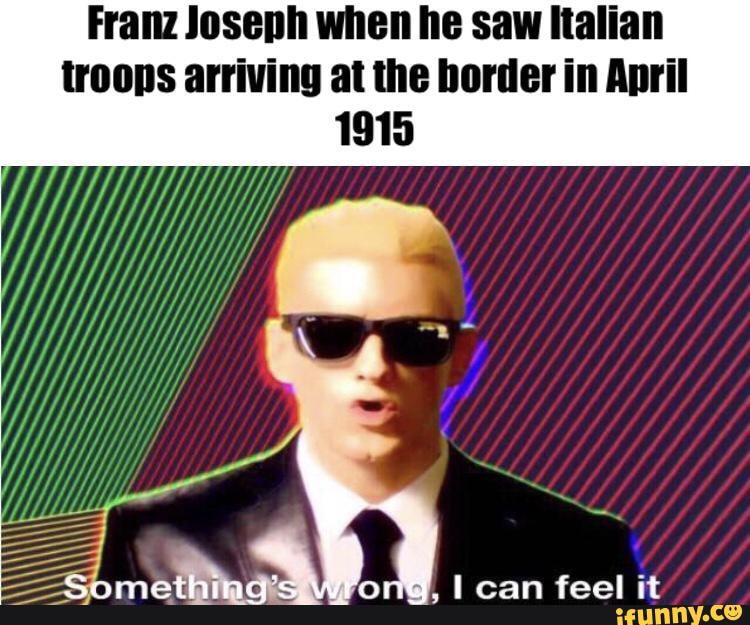 Franz Joseph when he saw Italian
troops arriving at the border in April