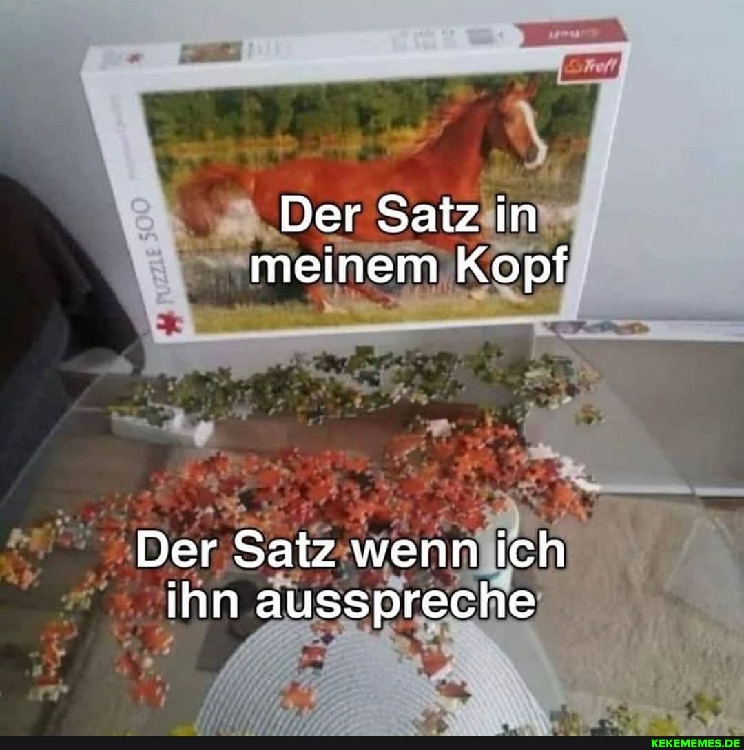 Der Satz in meinem Kopf
Der Satz wenn ich ihn ausspreche