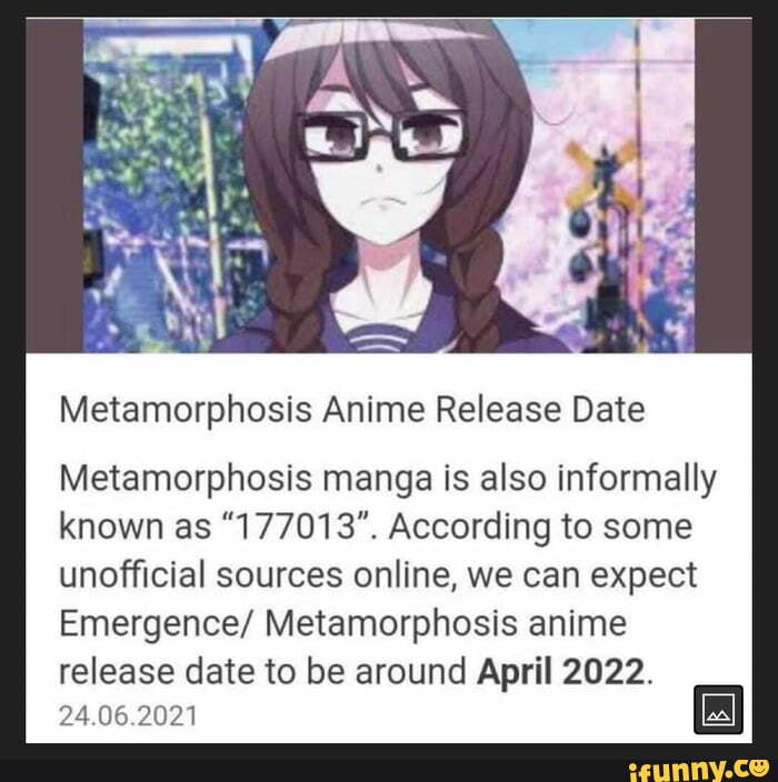 Metamorphosis Anime Release Date Metamorphosis manga is also informally ...
