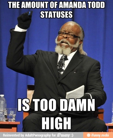 THE AMOUNT OF AMANDA TODD