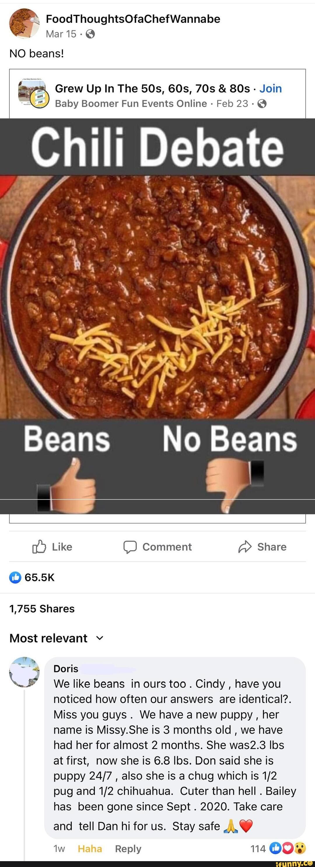 FoodThoughtsOfaChefWannabe Mar 15 NO beans! Grew Up In The & Join