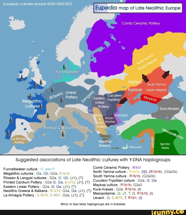 Eupedia Map Of Late Neolithic Europe Comb Ceramic Pottery European 