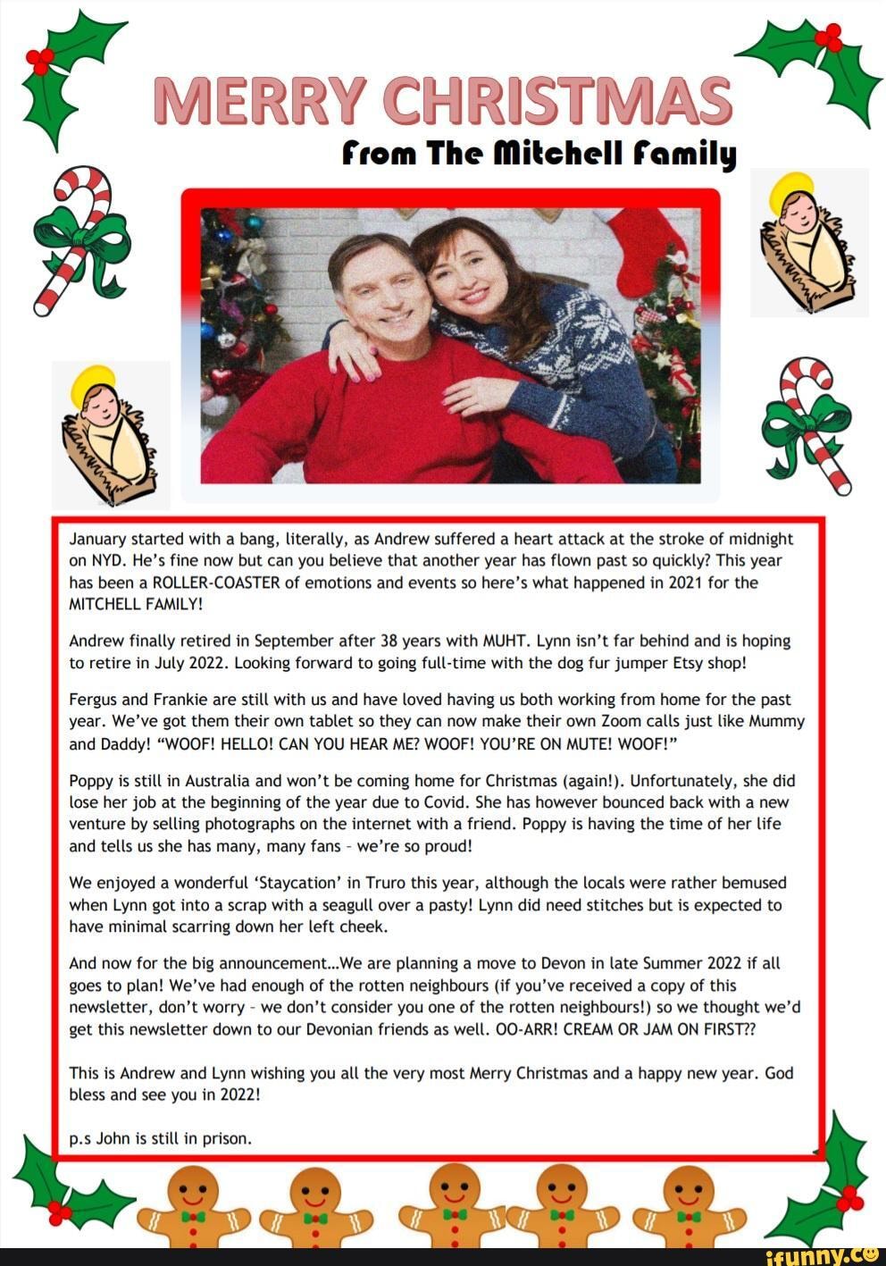 Forgotten Christmas 2022 Do You Or (Usually Older) Relatives Get Christmas Newsletters From People  You Haven't Spoken To In Year Or Long Since Forgot They Existed? - Merry  Christmas From The Mitchell Family January Started