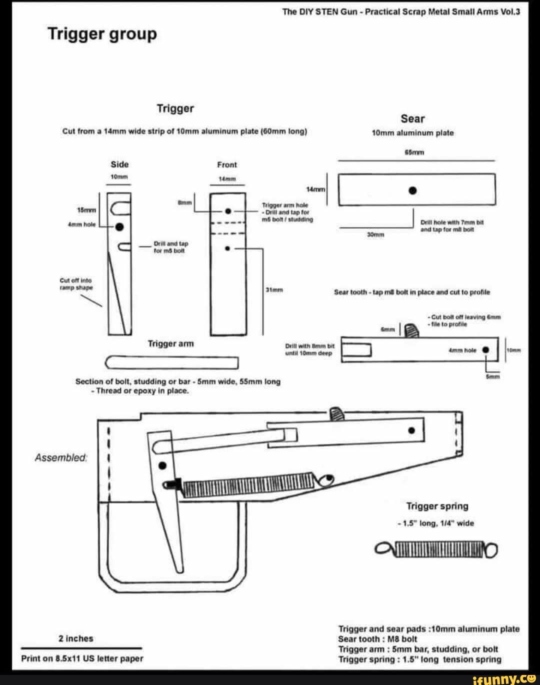 Sten gun чертеж