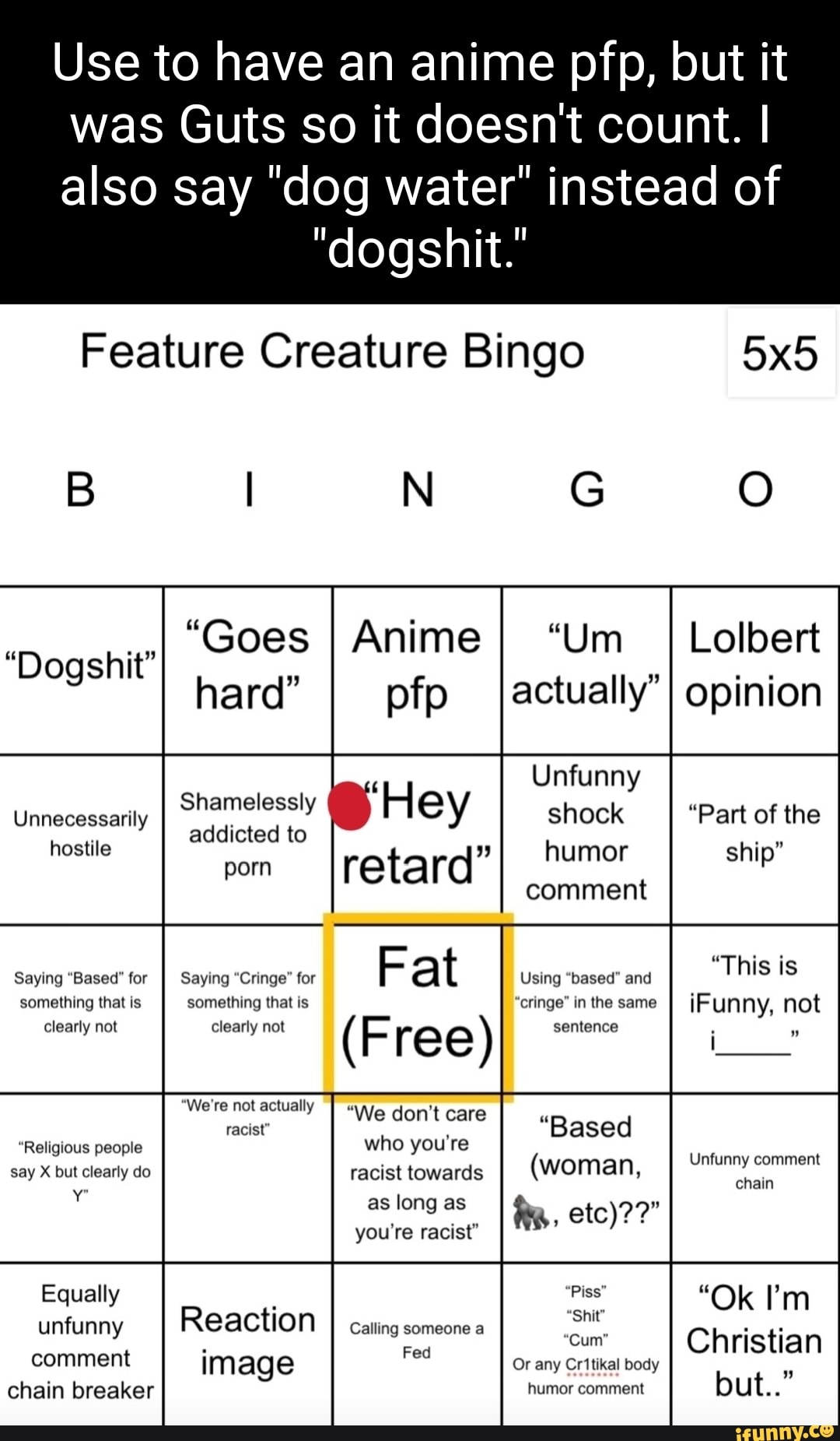 Use to have an anime pfp, but it was