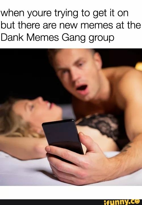 when youre trying to get it on but there are new memes at the Dank Memes Ga...