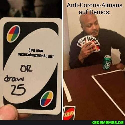 Anti-Corona-Almans auf Demos
atemschutzmaske auf