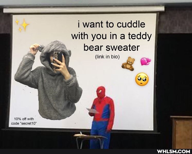 want to cuddle with you in a teddy bear sweater
(link in bio)
10% off with code "secret10"