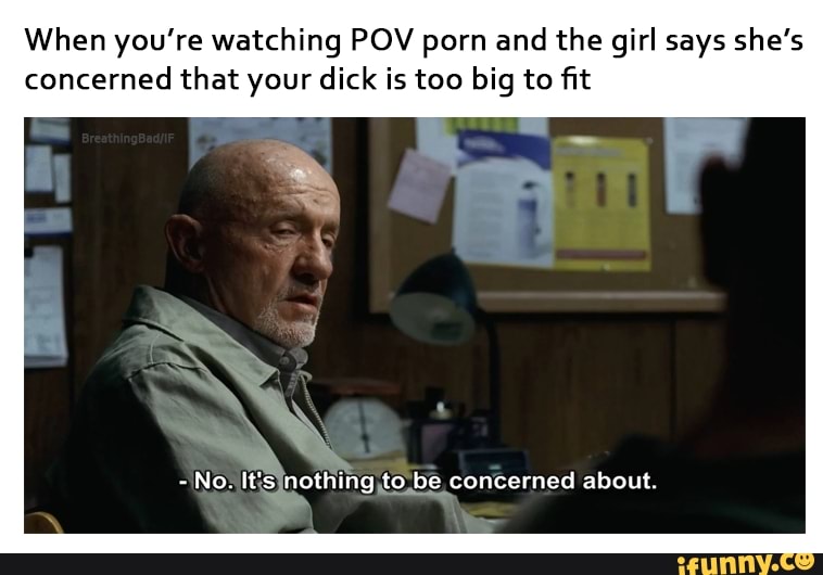 Pov Porn Meme - When you're watching POV porn and the girl says she's concerned that your  dick is too big to fit - iFunny Brazil