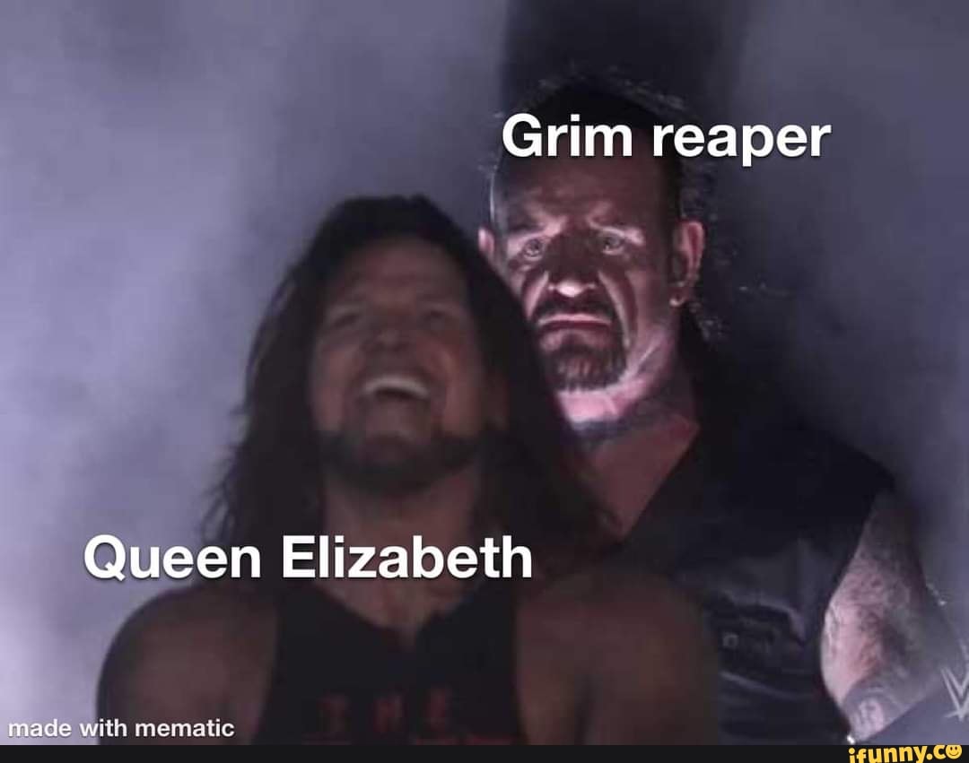 Grim reaper Queen Elizabeth made with memaic 