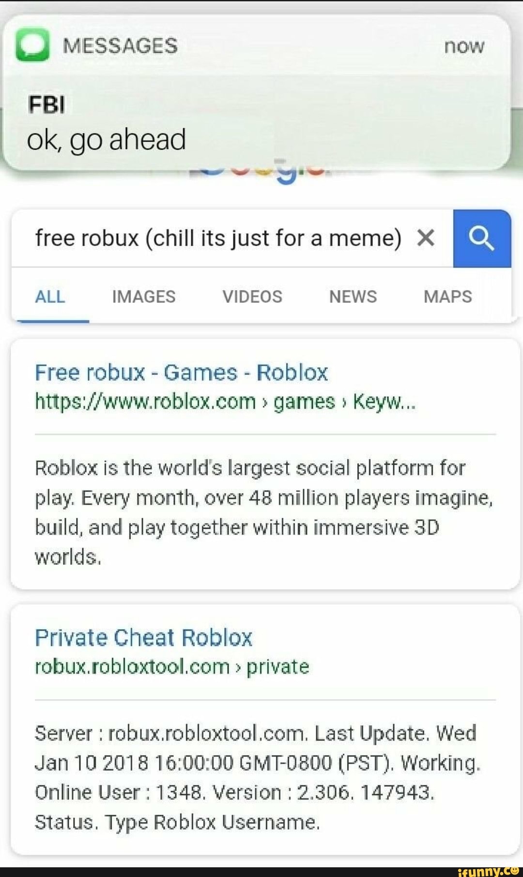 U Messages Now Free Robux Chill Itsjust For A Meme X N All