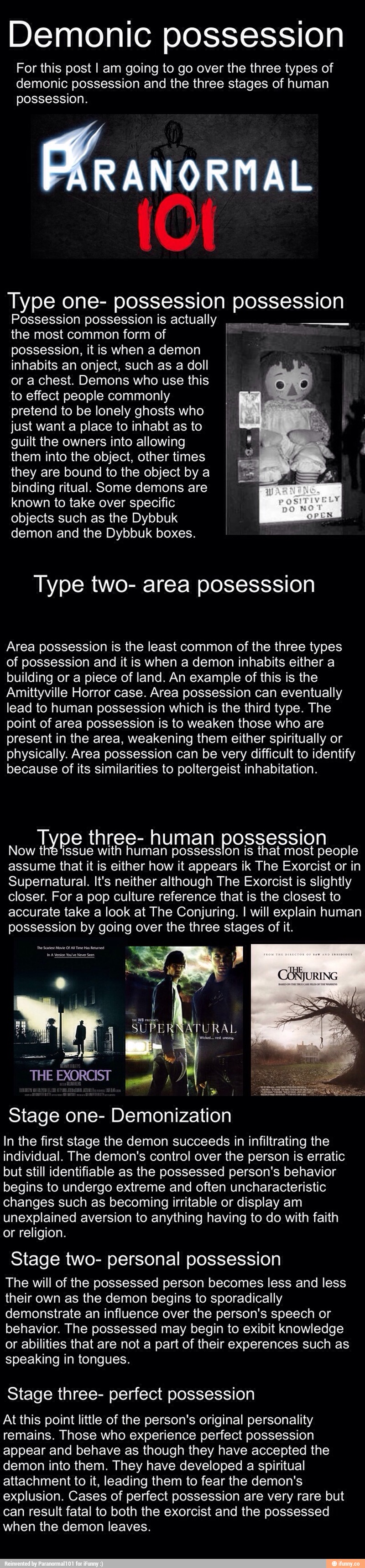 Demonic Possession For This Post I Am Going To Go Over The Three Types ...