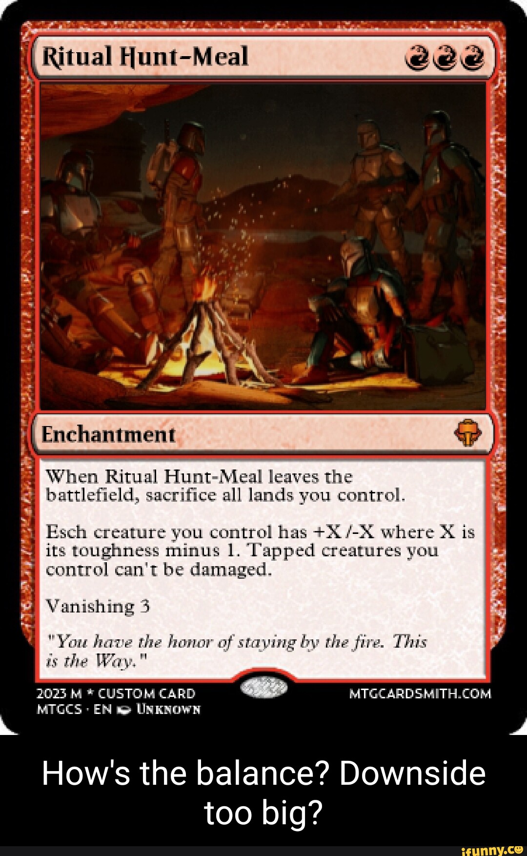 Ritual HuntMeal i, Enchantment When Ritual HuntMeal leaves the