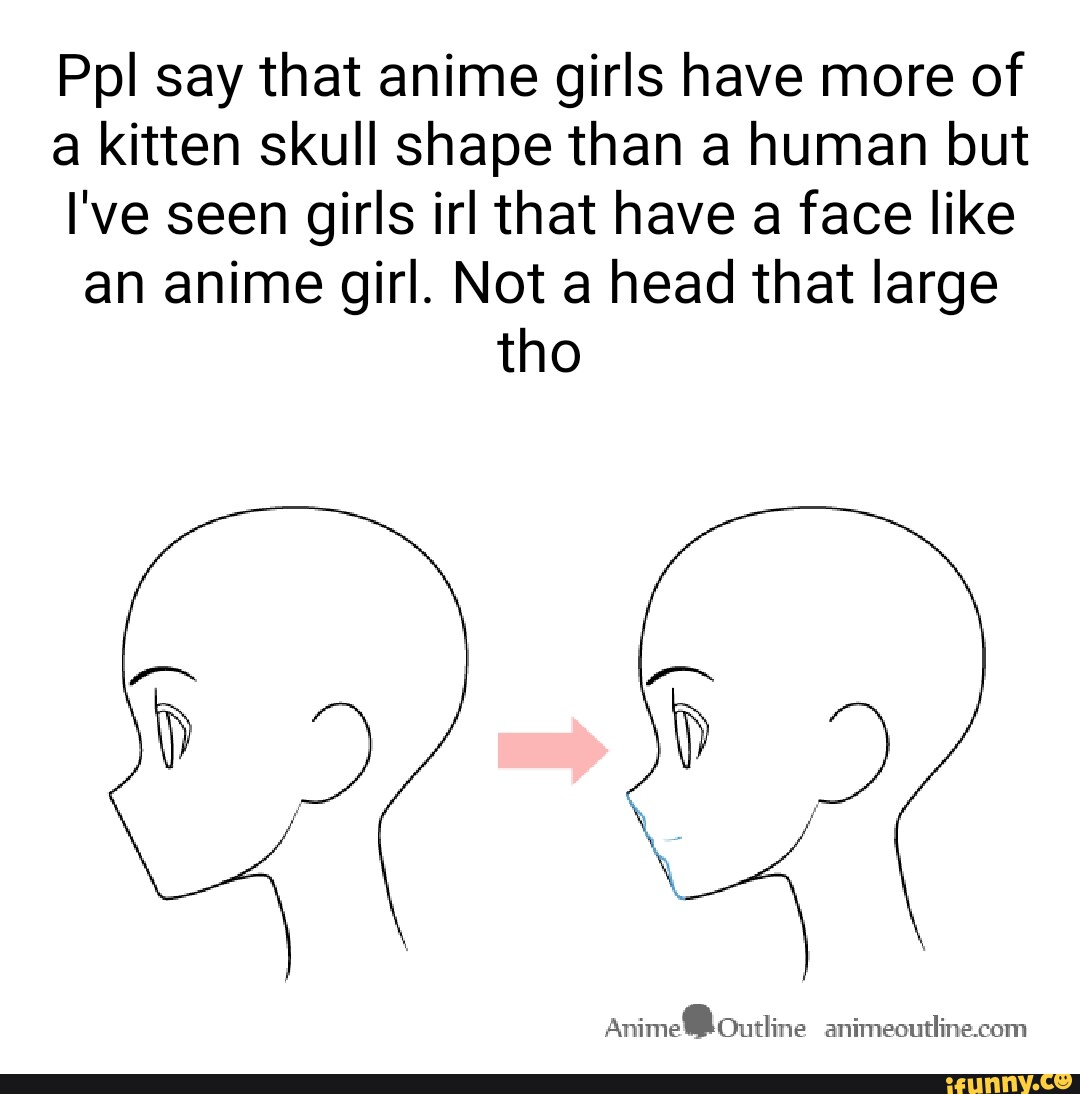 Ppl say that anime girls have more of a kitten skull shape than a human ...