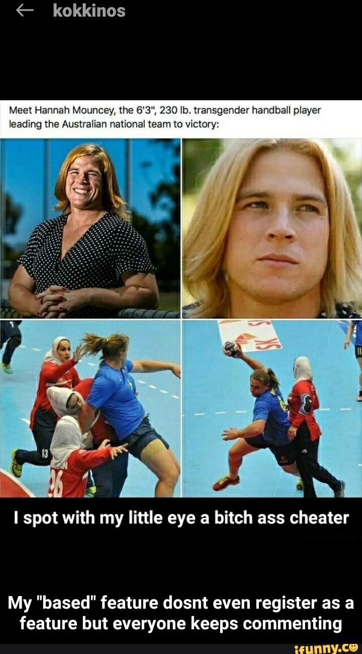 Meet Hannah Mouncey, the 63", 230 Ib. transgender handball ...