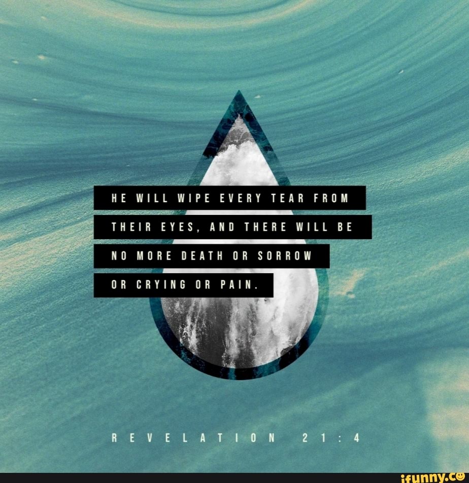 HE WILL WIPE EVERY TEAR FROM THEIR EYES, AND THERE WILL BE NO MORE ...