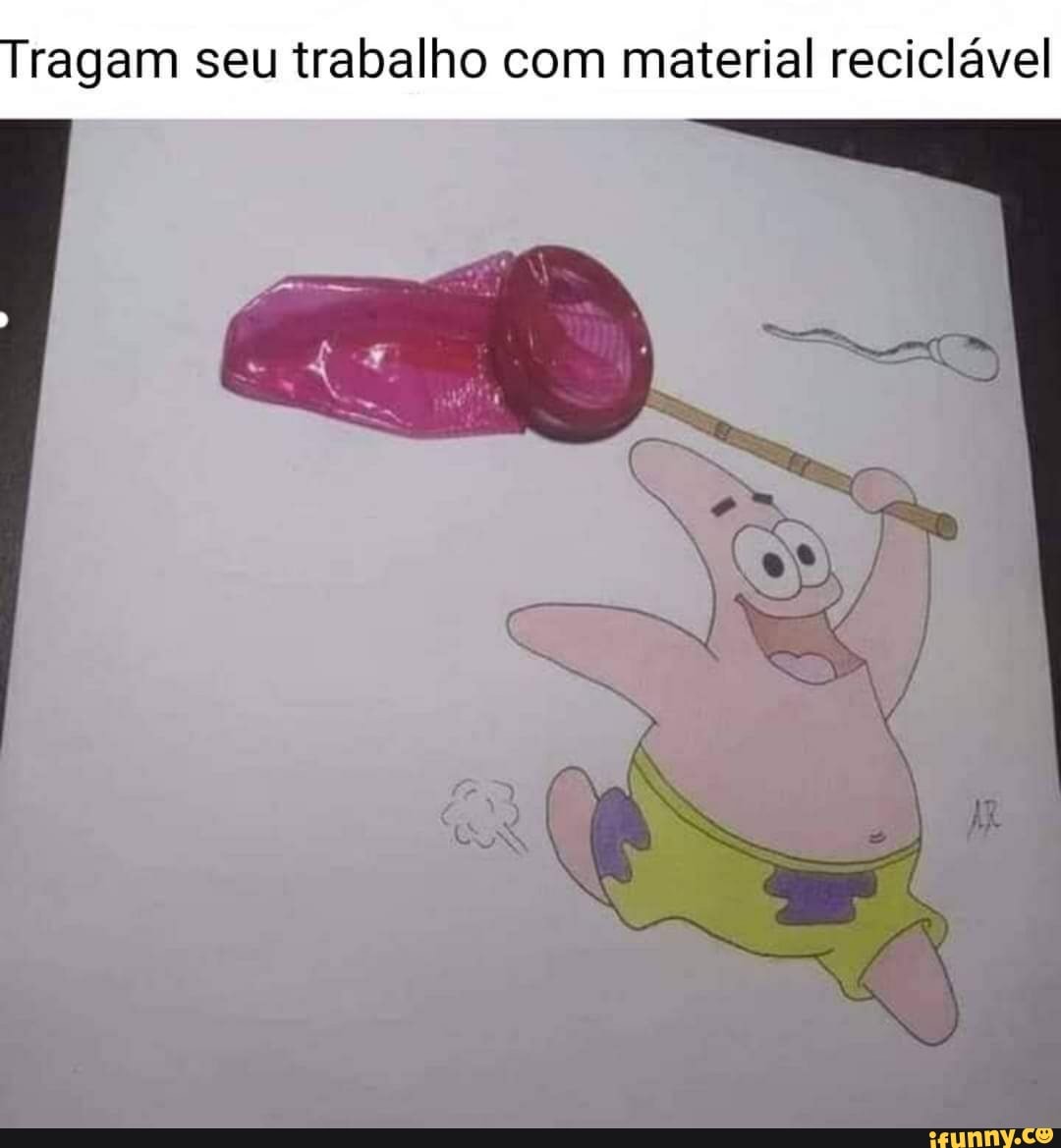 Tragam seu trabalho com material reciclável