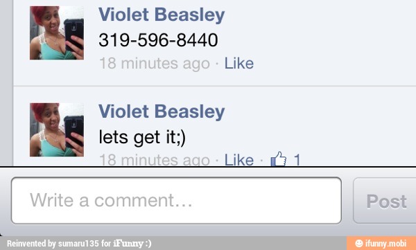 Violet Beasley
319-596-8440
Like
Violet Beasley
lets get it;)
Like
17 4