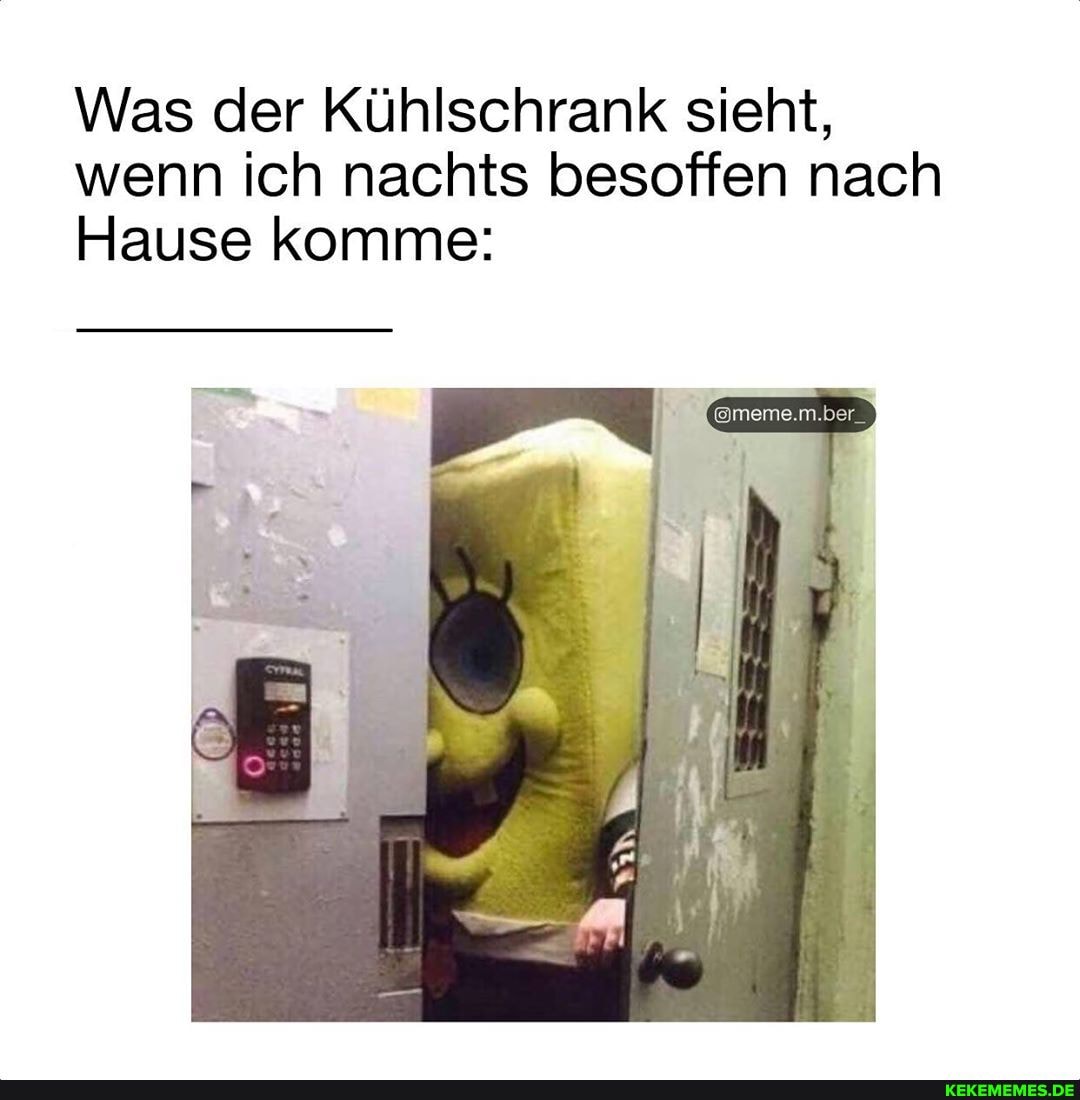 Was der Kühlschrank sieht, wenn ich nachts besoffen nach
Hause komme:
@meme.m.ber_