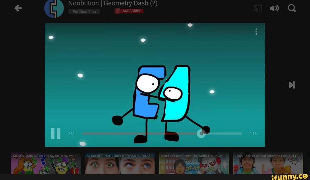 Noobtition I Geometry Dash Partition Zion SUBSCRIBE a) Q (O'S .OARK
