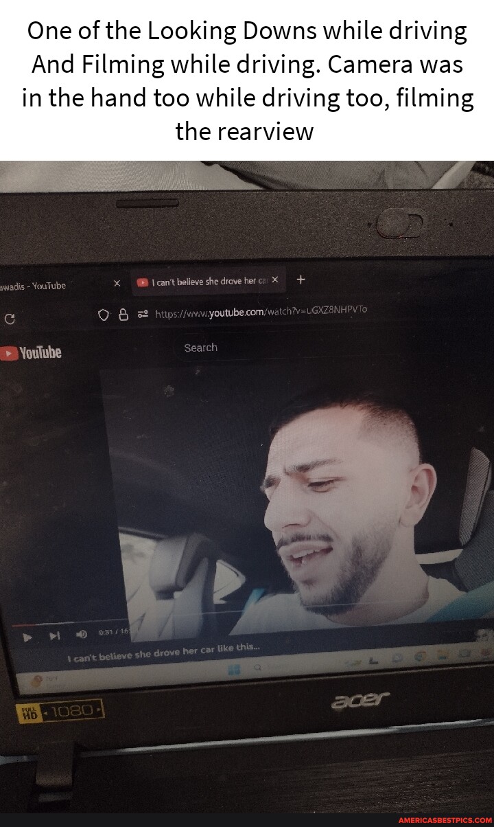 One of the Looking Downs while driving And Filming while driving