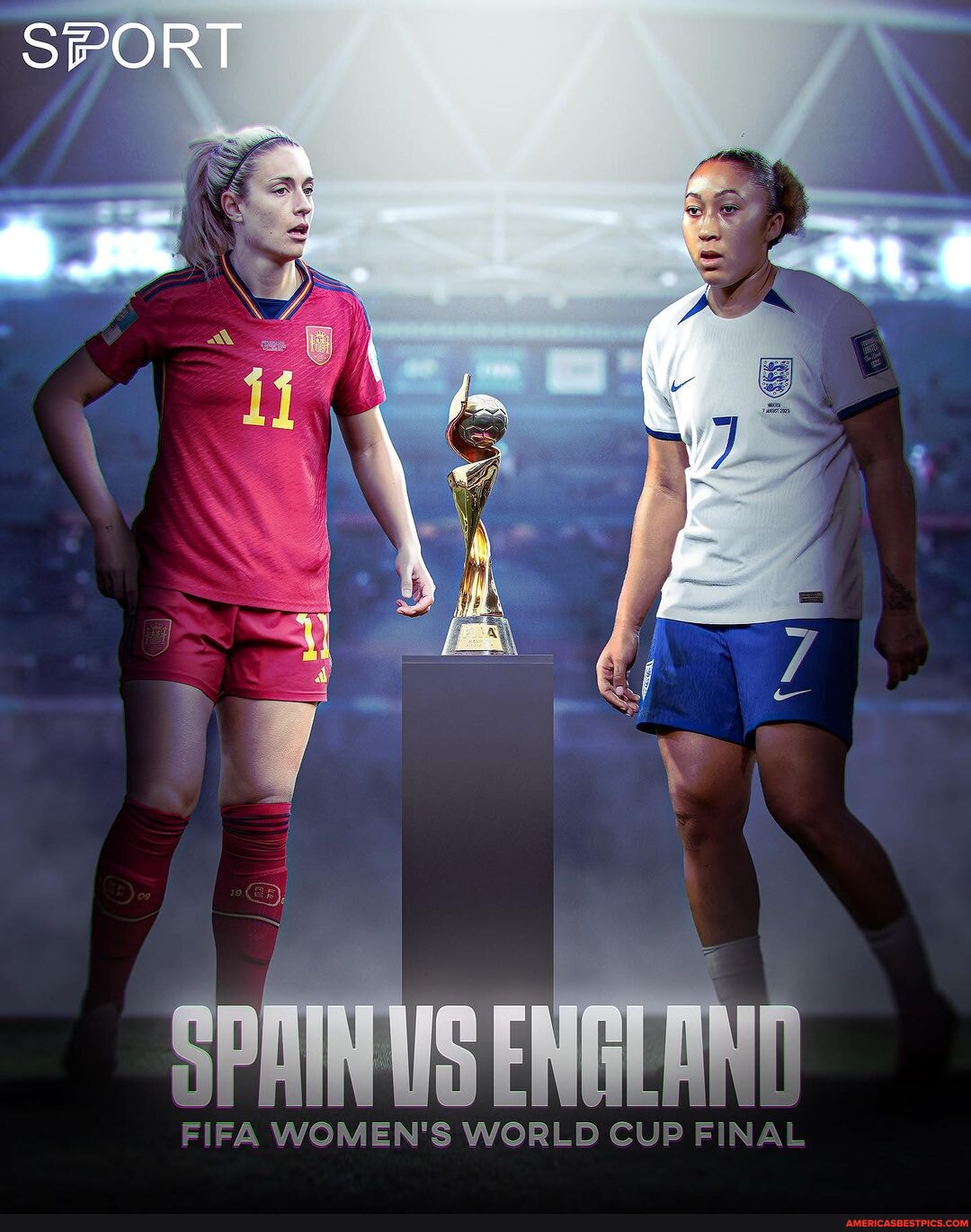 THE STAGE FOR WOMENS WORLD CUP FINAL IS SET SPAIN VS ENGLAND Follow