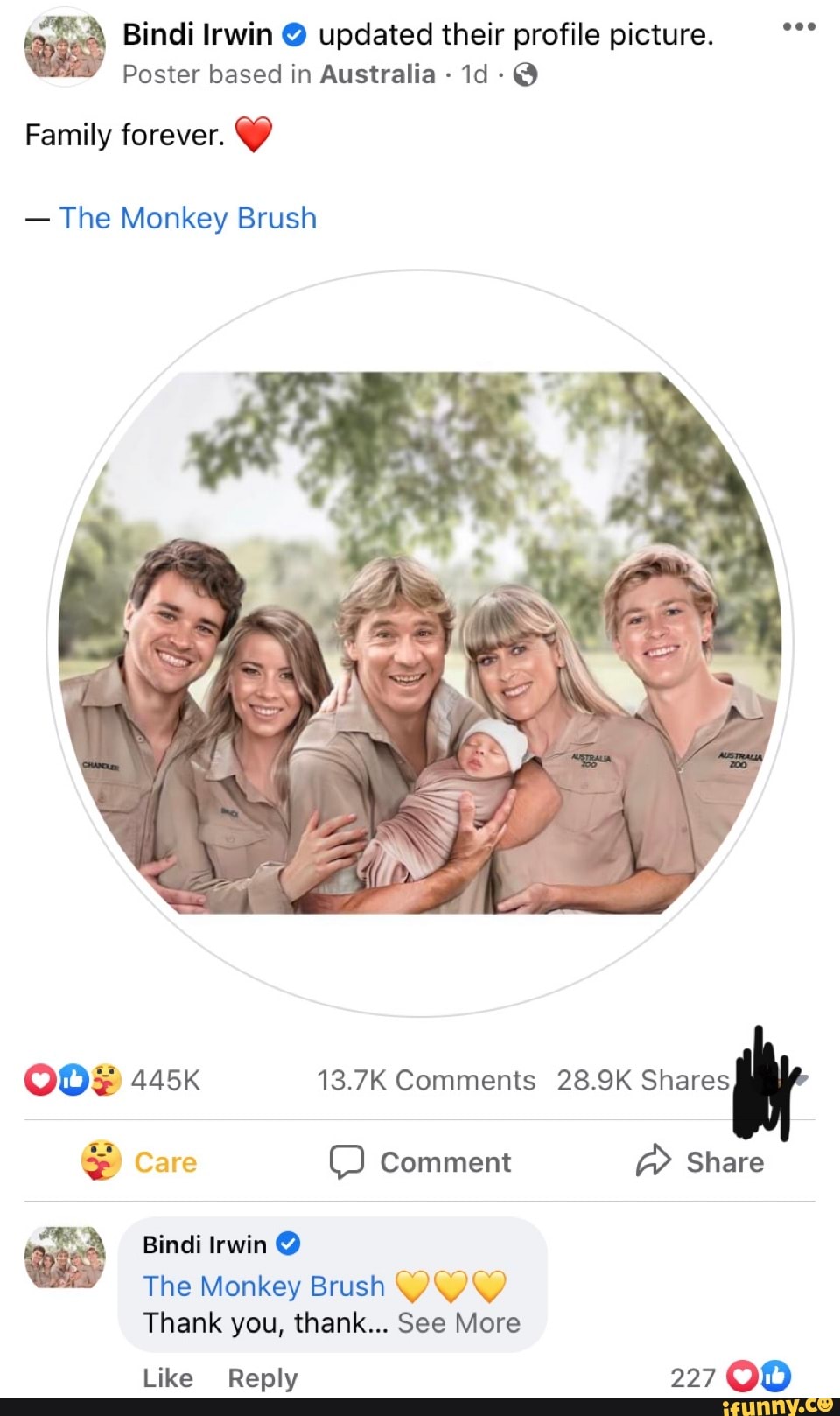 Bindi Irwin @ updated their profile picture. eee Poster based in ...