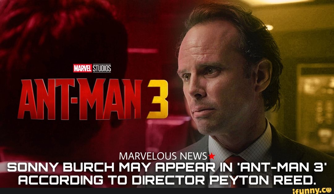 MARVELOUS
A
"SONNY BURCH MAY APPEAR'IN 'ANT-MAN 3°
ACCORDING TO DIRECTOR PEYTON REED.