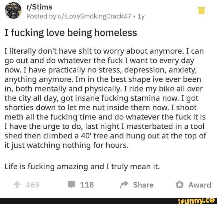 dating while homeless reddit