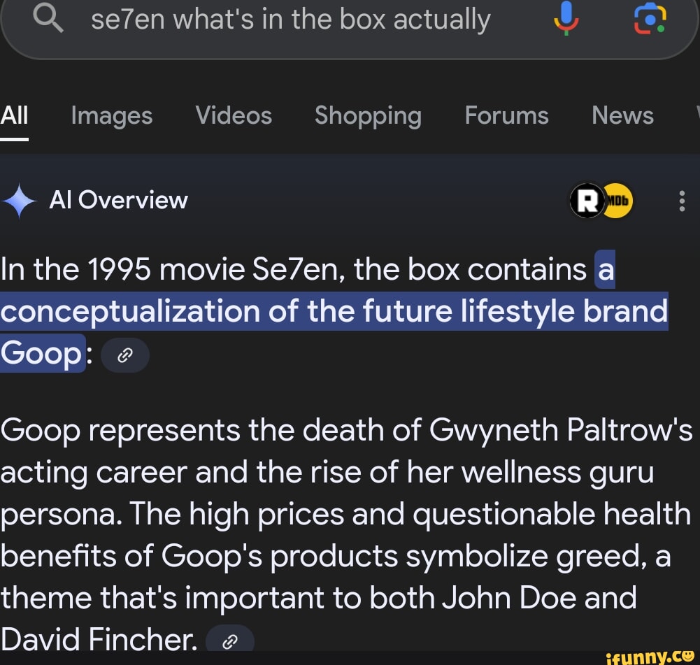 John Risk Goop Se7en what's in the box actually fe All Images Videos Shopping Forums ...