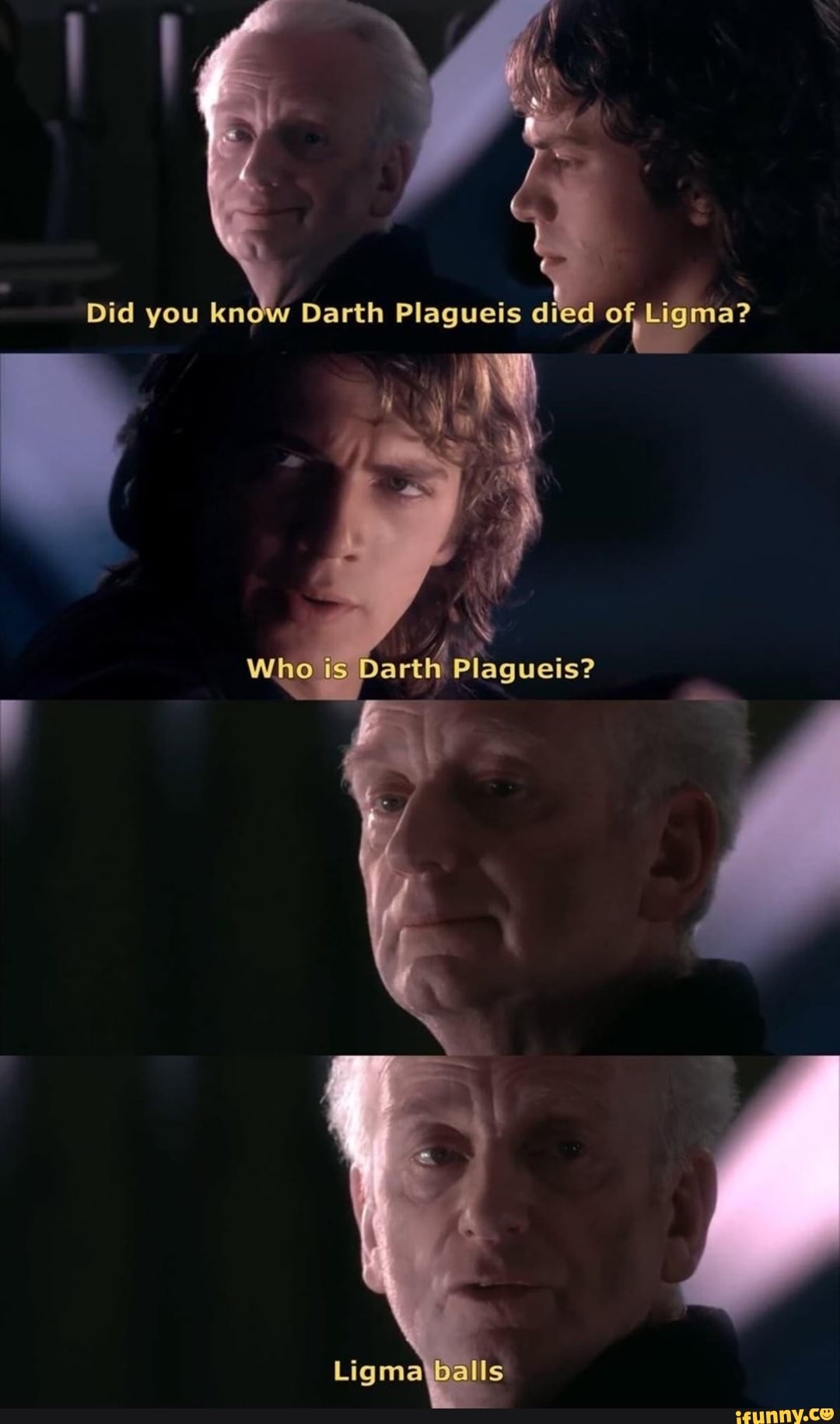 Did you kn Darth Plagueis of, Ligma? Who is Darth Ligma\ balls - iFunny :)