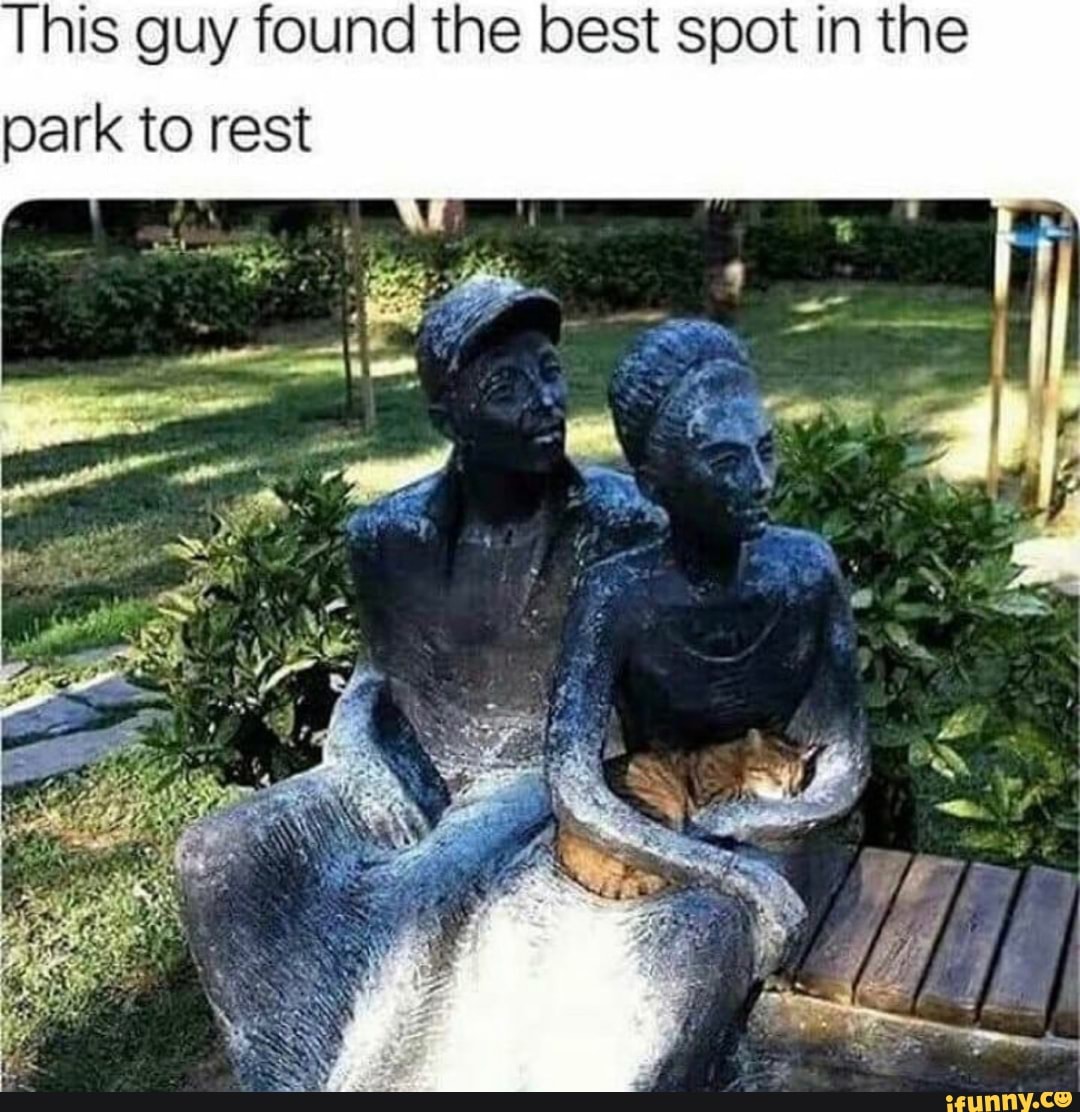 This guy found the best spot in the
park to rest