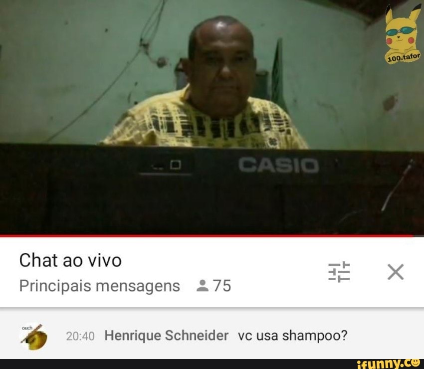 Chat ao vivo
Principais mensagens 475
y 20:40 Henrique Schneider vc usa shampoo?