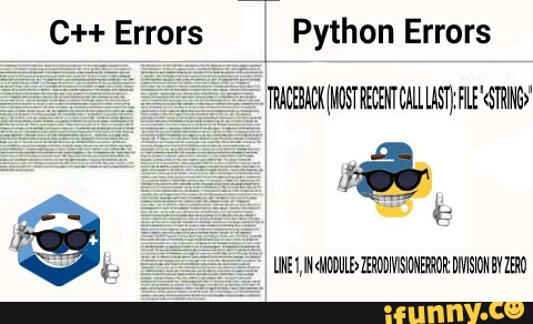 C++ Errors Python Errors TRACEBACK MOST REENT CALLAS) LE INE, MODULE ...