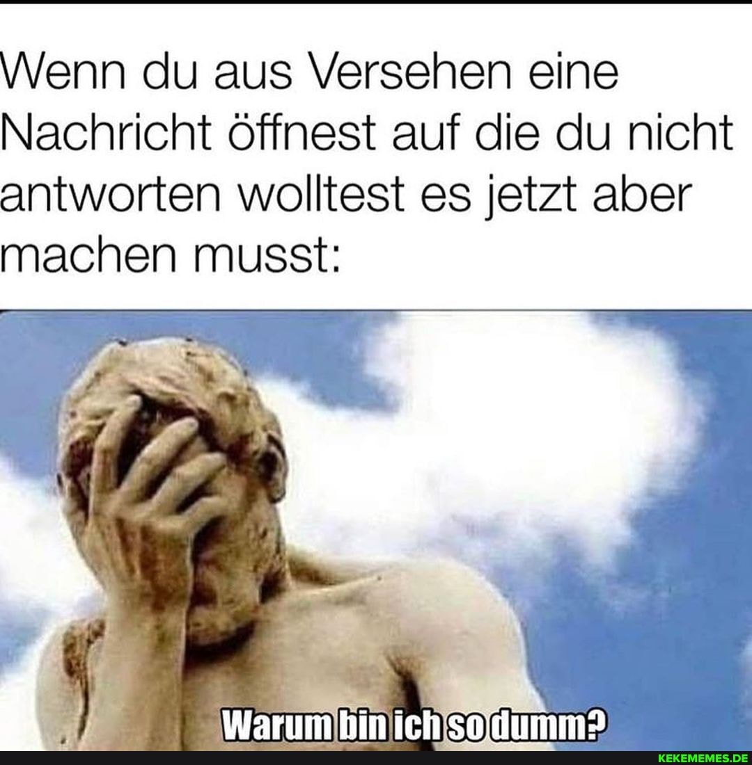 Wenn du aus Versehen eine
Nachricht Öffnest auf die du nicht antworten wolltest es jetzt aber machen musst:
hin ich