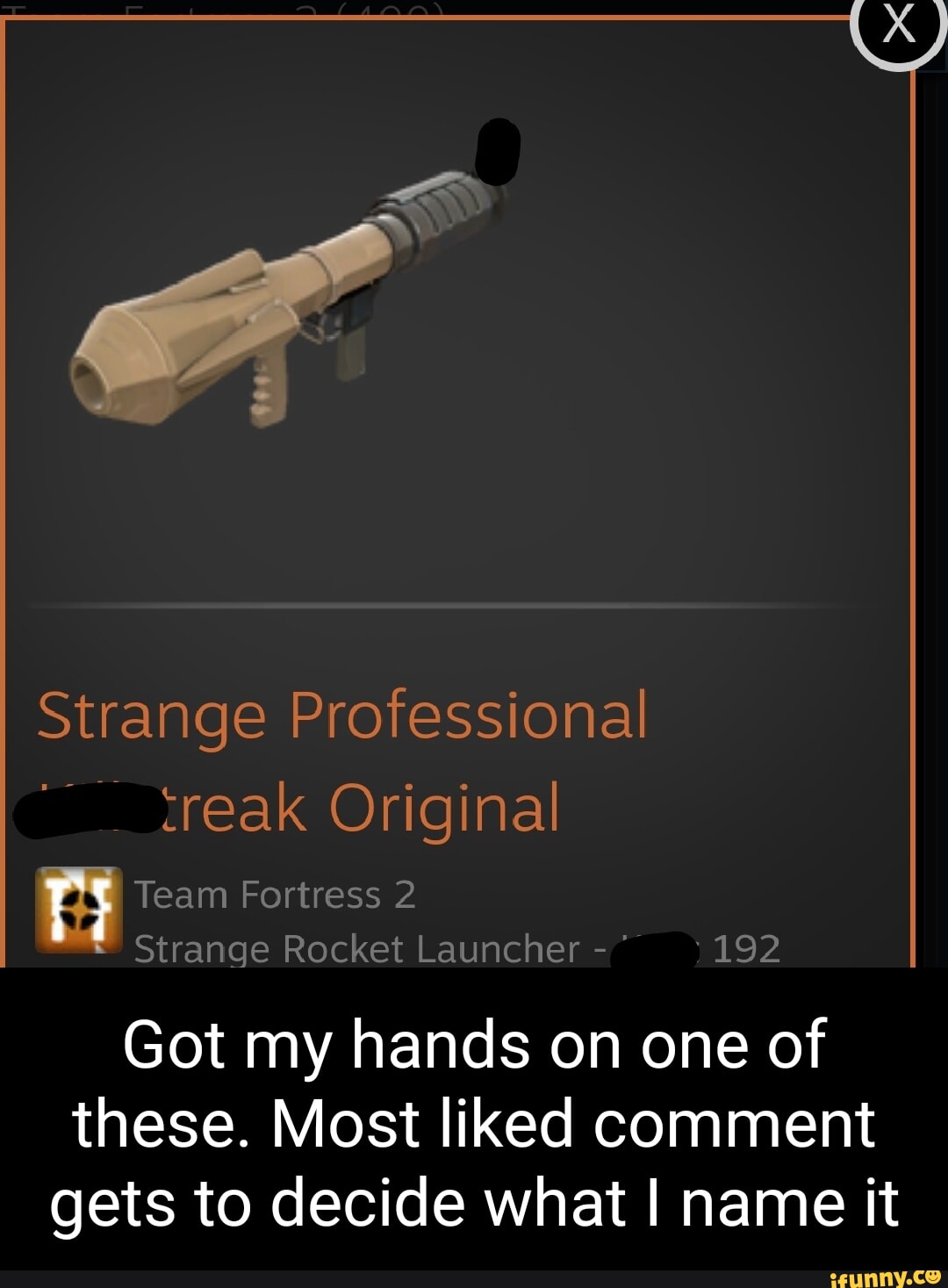 Strange Professional creak Original Team Fortress 2 Strange Rocket ...