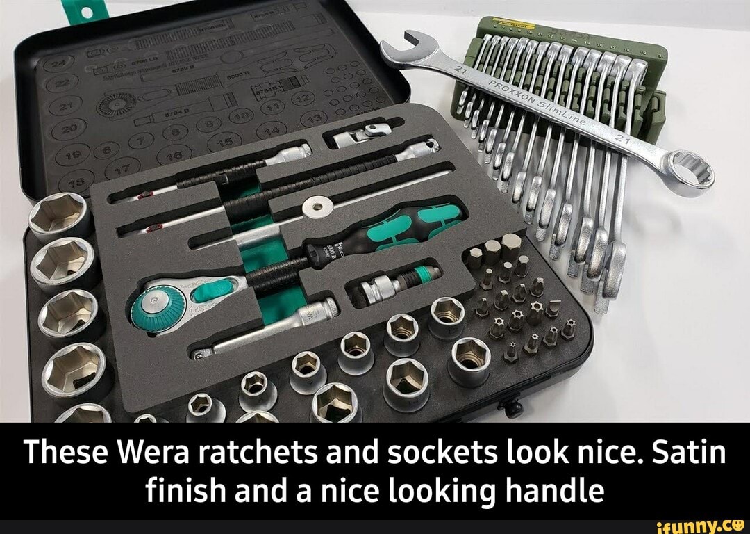These Wera ratchets and sockets look nice. Satin finish and a nice